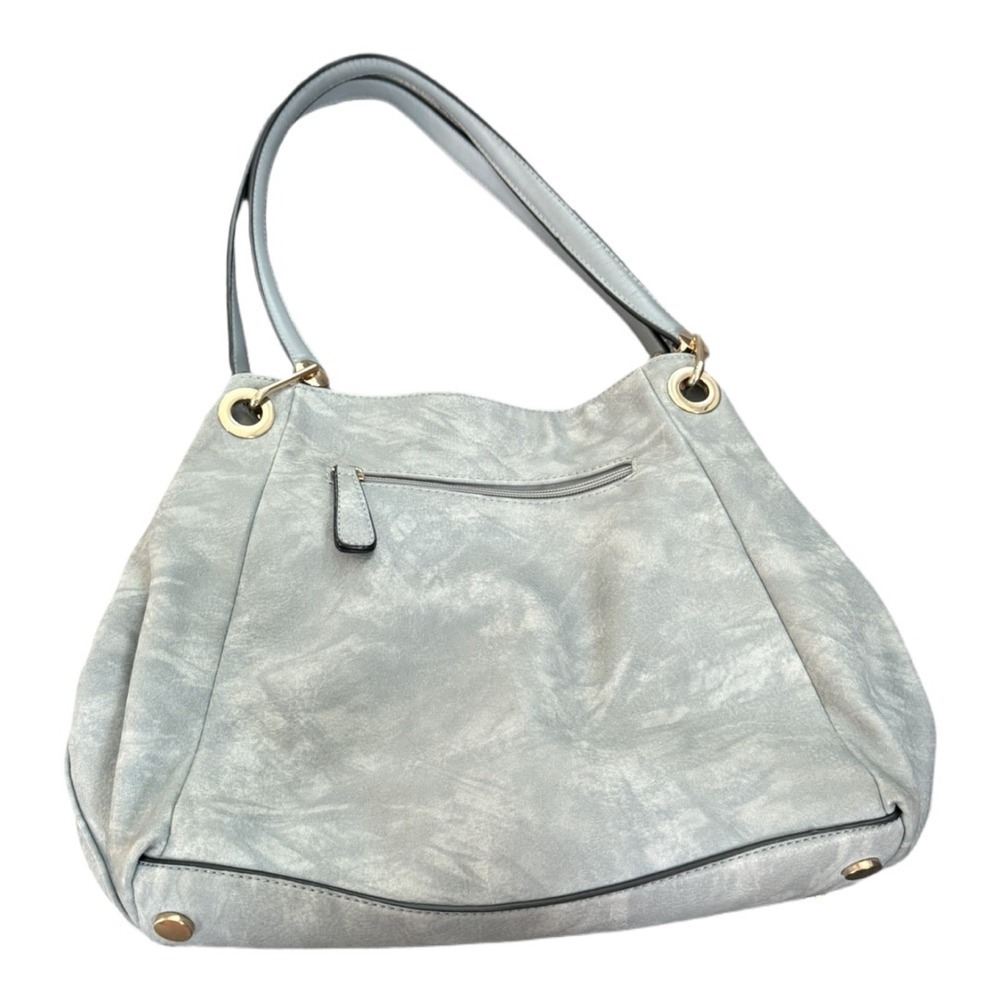 Blue Purse Handbag Shoulder Bag Snap Closure 3 compartments boho, casual - Picture 5 of 7